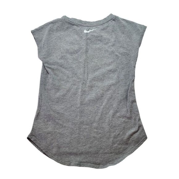 Nike Just Do It Sleeveless T-Shirt Girls Size Medium Grey - Picture 2 of 5